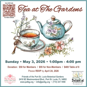 Graphic for Tea at The Gardens.